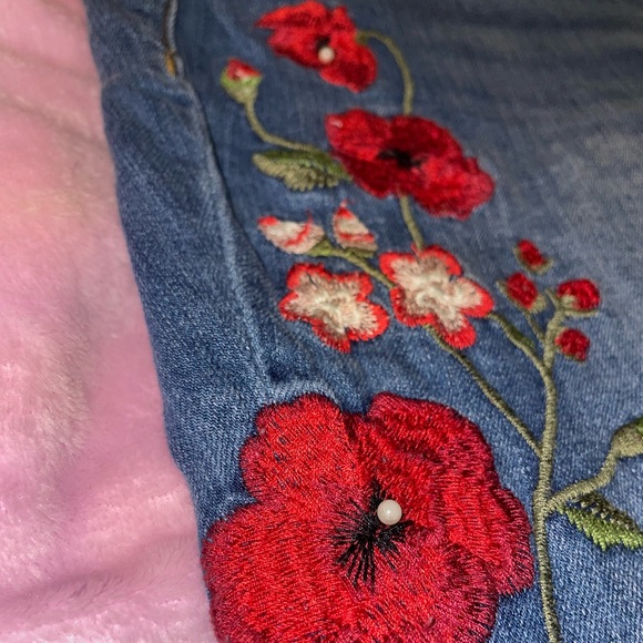 Ana Floral Embroidered Jegging Size 12 - Picture 3 of 5